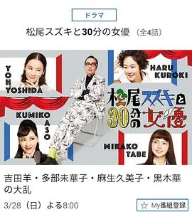 2018日剧《松尾铃木与女优的30分钟》迅雷下载_中文完整版_百度云网盘720P|1080P资源